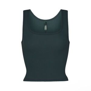 SKIMS Cotton Rib Tank In Spruce